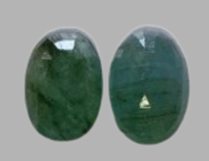 Raw green emerald