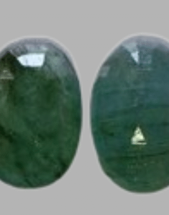 Raw green emerald